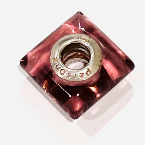 Persona Purple Murano Glass 925 Sterling Silver Charm - Picture 1 of 4